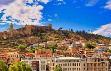 Wall Mural - The Oldtown of Tbilisi, Tiflis, the Capital of Georgia in Eurasia, Asia