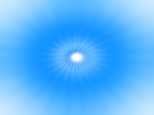  Abstract Light Blue, White Zoom Effect Background. Digitally Generated Image. Rays Of  Light Blue,white Light. Colorful Radial Blur, Fast Speed Zooming Motion, Sunburst Or Starburst.               