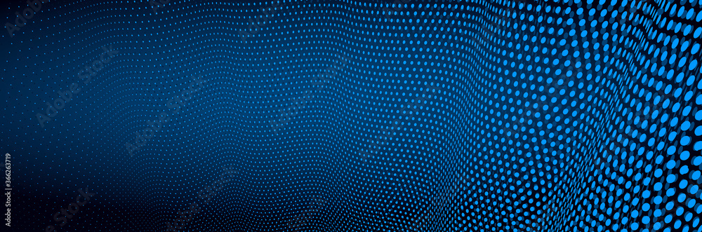 3D abstract dark blue background with dots pattern vector design ...