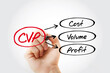 © dizain - CVP – Cost Volume Profit acronym, business concept background
