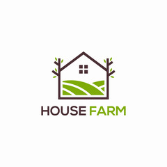 Wall Mural - house farm logo design abstract