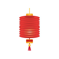 Sticker - chinese lamp on white background