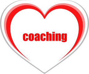 Poster - Text coaching. Education concept