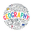 Geography. hand drawn word 