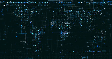 Wall Mural - abstract digital network data background, 3d rendering