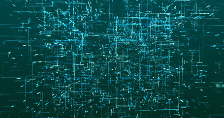Wall Mural - abstract digital network data background, 3d rendering