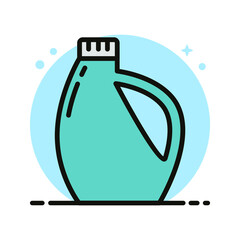 Poster - Floor Soap Bottle Icon Design. liquid container Vector Logo Illustration