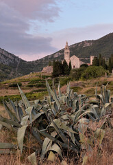 Wall Mural - ST. NICHOLAS CHURCH IN KOMIZA TOWN ON THE ISLAND OF VIS IN CROATIA