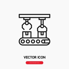 Poster - conveyor belt icon vector sign symbol