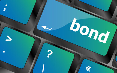 Poster - bond button on computer pc keyboard key