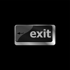 Poster - computer keyboard keys with exit on enter button