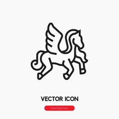 Poster - pegasus icon vector sign symbol