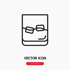 Poster - whiskey icon vector sign symbol