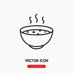 Poster - hot meal icon vector sign symbol