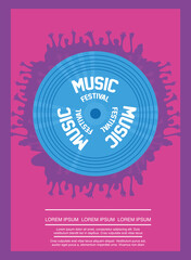 Canvas Print - poster music festival, musical creative invitation