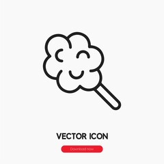 Poster - cotton candy icon vector sign symbol