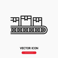 Poster - conveyor belt icon vector sign symbol