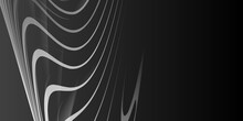 Modern Black White Curve Wave Lines Polygonal Abstract Background. Geometric Illustration With Gradient. Background Texture Design For Poster, Banner, Card And Template. Vector Illustration