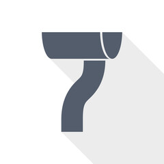 Poster - Gutter flat design vector icon
