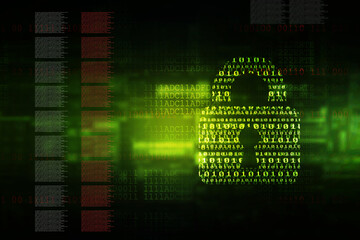 Poster - 2d illustration Safety concept: Closed Padlock on digital background
