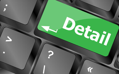Poster - Detail of the keyboard with computer key Detail