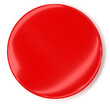 Red round button 3d rendering