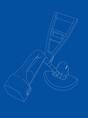 Wall Mural - outline trimmer grass cutter