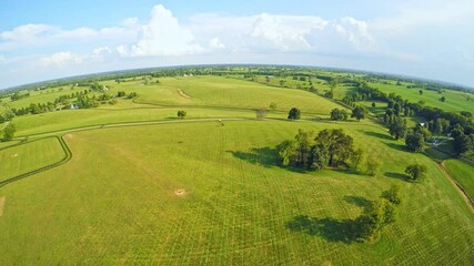 Canvas Print - Horse farms in Central Kentucky