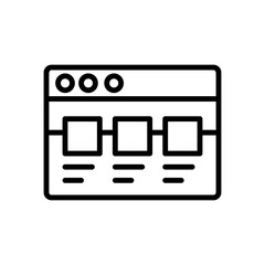 Aufkleber - Browser, web site, interface icon. Simple line, outline vector elements of internet explorer icons for ui and ux, website or mobile application