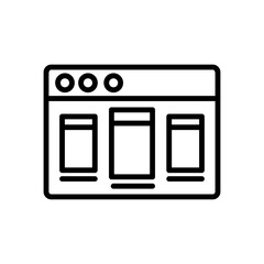 Aufkleber - Browser, web site, interface icon. Simple line, outline vector elements of internet explorer icons for ui and ux, website or mobile application