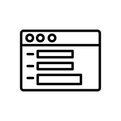 Aufkleber - Browser, web site, interface icon. Simple line, outline vector elements of internet explorer icons for ui and ux, website or mobile application