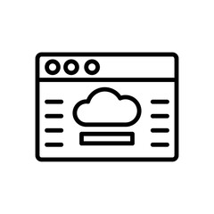 Aufkleber - browser, web site, cloud icon. simple line, outline vector elements of internet explorer icons for u