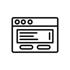 Aufkleber - Browser, web site, document icon. Simple line, outline vector elements of internet explorer icons for ui and ux, website or mobile application