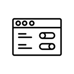 Aufkleber - Browser, web site, setting icon. Simple line, outline vector elements of internet explorer icons for ui and ux, website or mobile application