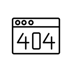 Aufkleber - Browser, web site, error icon. Simple line, outline vector elements of internet explorer icons for ui and ux, website or mobile application
