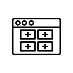 Aufkleber - Browser, web site, interface icon. Simple line, outline vector elements of internet explorer icons for ui and ux, website or mobile application