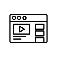 Aufkleber - Browser, web site, video icon. Simple line, outline vector elements of internet explorer icons for ui and ux, website or mobile application