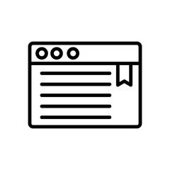 Aufkleber - Browser, web site, text, book icon. Simple line, outline vector elements of internet explorer icons for ui and ux, website or mobile application