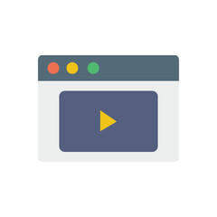 Aufkleber - Browser, web site, video icon. Simple color vector elements of internet explorer icons for ui and ux, website or mobile application