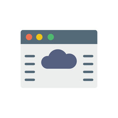 Poster - Browser, web site, cloud icon. Simple color vector elements of internet explorer icons for ui and ux, website or mobile application