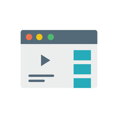Aufkleber - Browser, web site, video icon. Simple color vector elements of internet explorer icons for ui and ux, website or mobile application