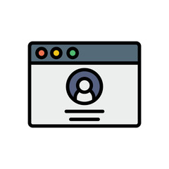 Aufkleber - Browser, web site, user icon. Simple color with outline vector elements of internet explorer icons for ui and ux, website or mobile application