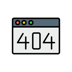 Aufkleber - Browser, web site, error icon. Simple color with outline vector elements of internet explorer icons for ui and ux, website or mobile application