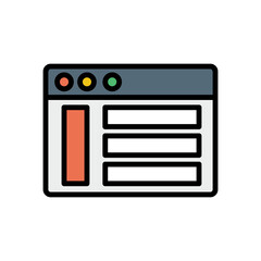 Aufkleber - Browser, web site, icon. Simple color with outline vector elements of internet explorer icons for ui and ux, website or mobile application