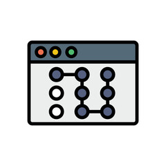 Aufkleber - Browser, web site, password icon. Simple color with outline vector elements of internet explorer icons for ui and ux, website or mobile application