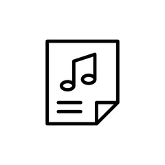 Aufkleber - paper, note icon. simple line, outline vector elements of rock n roll icons for ui and ux, website o
