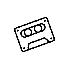Aufkleber - Cassette icon. Simple line, outline vector elements of rock n roll icons for ui and ux, website or mobile application