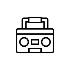 Aufkleber - Tape recorder icon. Simple line, outline vector elements of rock n roll icons for ui and ux, website or mobile application