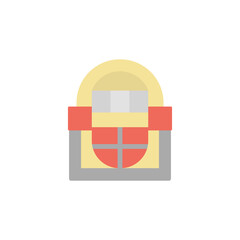 Poster - Music box icon. Simple color vector elements of rock n roll icons for ui and ux, website or mobile application