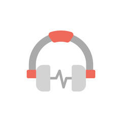 Poster - Headphone icon. Simple color vector elements of rock n roll icons for ui and ux, website or mobile application